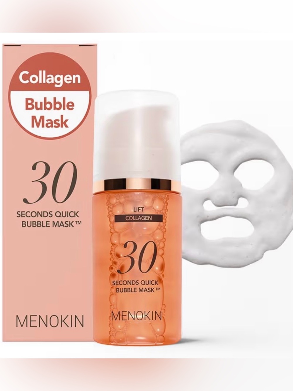 MENOKIN Collagen 30-Second Quick Bubble Mask NEW 🔥